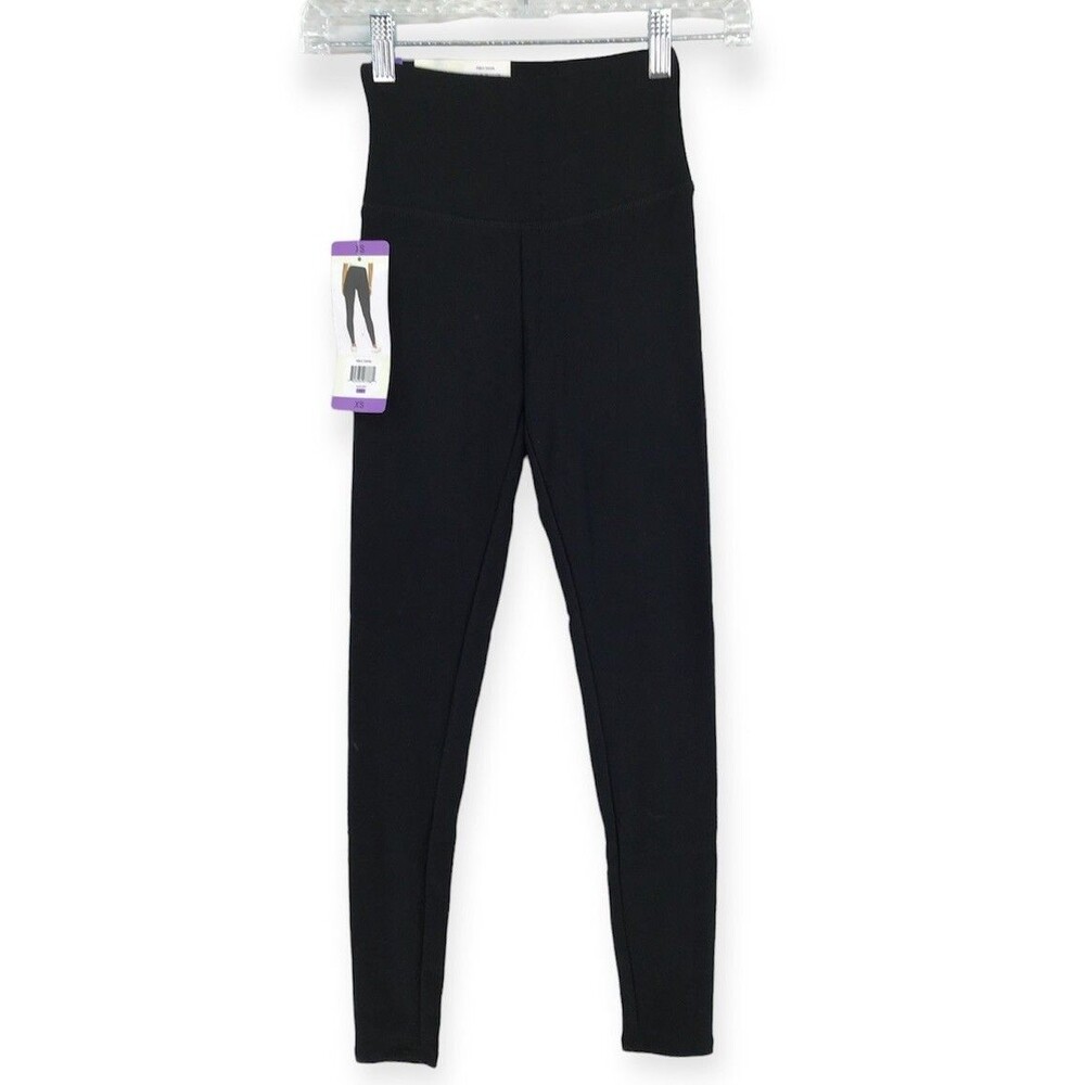 ORVIS NEW WOMEN'S XS COZY LEGGING Black Soft Fleece High Rise 1533392